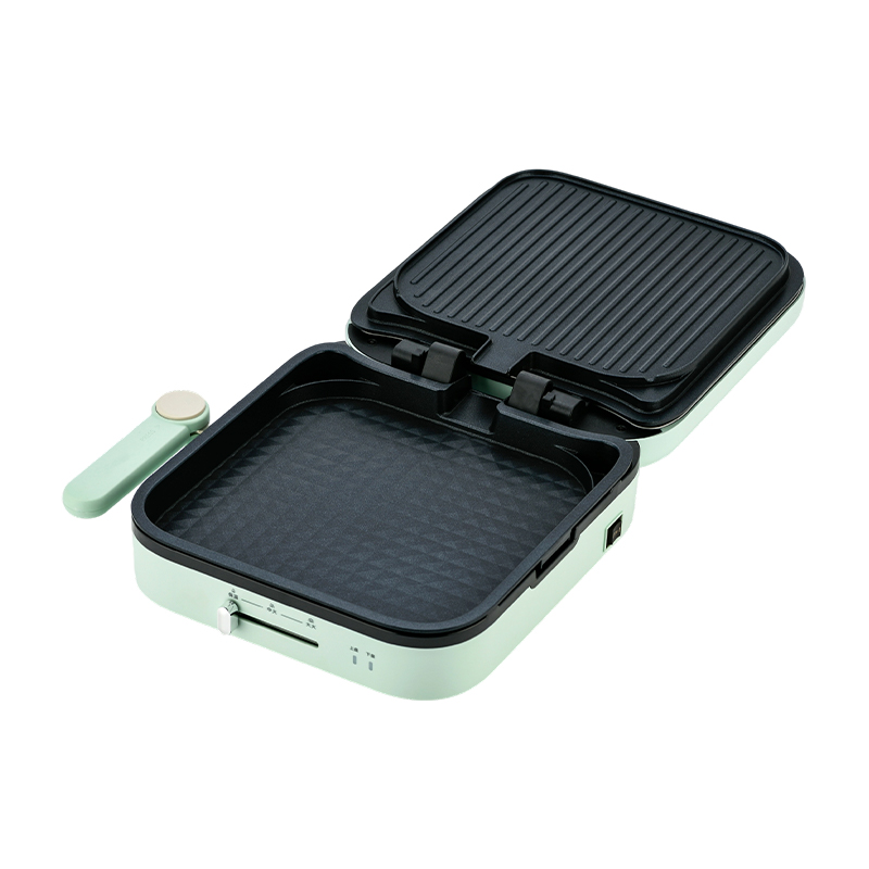 BJX-S022 28x28 سم 180 درجة فتح وإغلاق التحكم في درجة الحرارة لوحة قابلة للإزالة شواية كبيرة